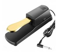 TWTCZOZ Keyboard Sustain Pedal Universal Damper Pedal Foot Pedal Piano Pedal Accessory With Polarity Switch And 6.35mm And Metal Frame Non Slip Base suitable, Gold