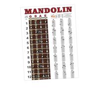 TWTCZOZ Mandolin Chords Chart with Fingering Diagram Musical Instrument Accessory Reference Guide Fretboard Notes Theories Copperplate Paper Suitable for