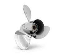 TWTCZOZ Marine Engine Propeller Boat Propeller Outboard Propeller Stainless Outboard Motor Replacement Polished Housing With Balanced Blade Design suitable, 15 Inch
