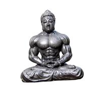 TWTCZOZ Mini Buddha Statue, Miniature Figurine, Portable, Fine Craftsmanship, Sculpture, Figurine for Dollhouse, Home And Garden, black