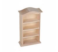 TWTCZOZ Miniature Cabinet Dollhouse Bookcase Shelf Wood Arched Silhouette Vintage With Three Open Levels For Small Books And Accessories Suitable for collectors crafting miniature living rooms