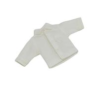 TWTCZOZ Miniature Figure Shirt Doll Costume Accessory Long Sleeves Casual Figure Clothes Man Model Cloth Material Suitable for Home Decoration Coll, White