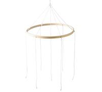 TWTCZOZ Mobile Frame, Polished Bamboo Wood Structure, Hanging, Wind Chime Accessory, Manual Assembly, Support, Decoration, Child's Bed, Suitable, 23cm 6 Holes