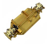 TWTCZOZ Model RC Car Chassis Kit Metal Frame Assembly Differential Drivetrain Control Arm Upgrade Precision CNC Aluminum Alloy Build suitable for RC meets desert runs paths, Gold