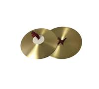TWTCZOZ Musical Cymbal Pair Hand Cymbals Marching Cymbals Percussion Cymbals With Bright Finish Felt Cushion Leather Grip For School Bands Drum Corps Processions Stage Shows, 6 Inches