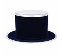 TWTCZOZ Navy Hat with Contrasting Trim Conventional Top Hat with Inner Headband Lightweight for Theater Actors, Cosplayers, Conjuring Acts
