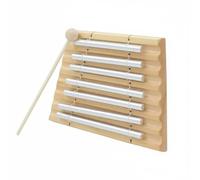 TWTCZOZ Percussion Tone Chime Instrument 7 Note Chime Wind Chime Style Learning Mallet Aluminum Resonators Beech Wood Base bright tone suitable for classroom teaching group music activities lessons