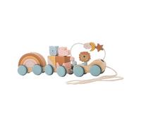 TWTCZOZ Pull Along Toy Wood Pulling Toy Birthday Gift Fine Motor Skill Wooden Wheel Animal Toy Pull Toy Girls Kids, Building block train