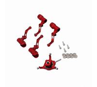 TWTCZOZ RC Helicopter Swashplate Upgrade Rotor Head Bearings Bladed Grips Enhanced Stability Smooth Control For WLtoys K124 K170 Suitable for hobby repair collection practice training, Red