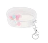 TWTCZOZ Storage Case for Figures, Clear Organizer Bag for Display, White Oval