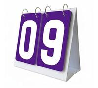 TWTCZOZ Waterproof Scoreboard Manual Flip Scoreboard Tabletop Score Keeper Portable Score With High Contrast Numbers Smooth Turning Metal Rings Compact, 2-Digit, Purple Wp