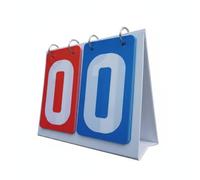 TWTCZOZ Waterproof Scoreboard Manual Flip Scoreboard Tabletop Score Keeper Portable Score With High Contrast Numbers Smooth Turning Metal Rings Compact, 2-Digit, Red Blue Wp