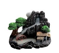 Twtuezsy Backflow Incense Burner With Waterfall for Home Relaxation | Relax with a -inspired backflow scene where incense smoke streams along a waterfall; dual front and back placements.