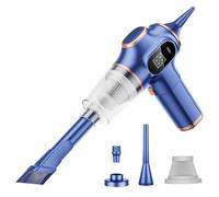 Twtuezsy Car Vacuum Cleaner Cordless Handheld with 2 Suction Modes for Cars | Two suction modes tackle cobwebs to car seats; cordless, LED-lit tight spaces, and washable HEPA filter for easy upkeep.