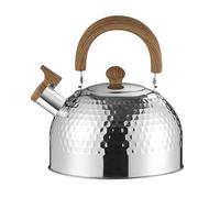 Twtuezsy Kettle 3L Whistle Teapot with Wood Handle for Gas/Induction Ready | Experience reliable performance with a 3L capacity kettle; efficient whistle alerts you the moment water is ready.
