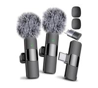 Twtuezsy Wireless Lavalier Microphone - Rechargeable Battery, Quick Charge | Clip-on mic for travelers and students; compact, , and ready to record wherever the day takes you.