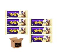 Twwirl White Dipped Chocolate Bar 43g - Creamy White Choco Snacks, Chocolate Candy Bars | Birthday, Xmas, Easter, Halloween & Thank You Gift Treats for Kids and Adults (Pack 6)