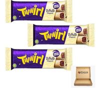 Twwirl White Dipped Chocolate Bar for limited-Edition 43g Pack of (3 Bars)