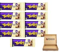 Twwirl White Dipped Chocolate Bar for limited-Edition 43g Pack of (9 Bars)
