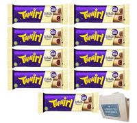 Twwirl White Dipped Chocolate Bar for limited-Edition 43g Pack of (9 Bars)