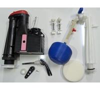 Twyford Full Set Close Coupled Toilet Cistern Kit Thomas Dudley Dual Flush Syphon, Ball, Inlet Valve, Donut