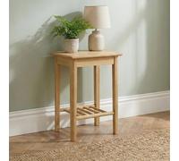 Twyford Lamp Table - with Shelf - Oak