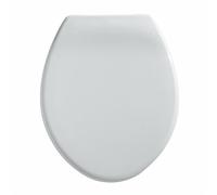Twyford Option Oval Toilet Seat With Plastic Bottom Fix Hinges