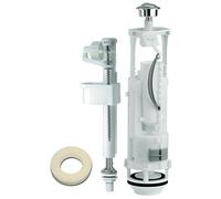 Twyford SIAMP Optima 49 Dual Flush Toilet Valve 32499910, SIAMP 99B Bottom Entry Inlet Float Valve 1/2 inch 15mm Plastic 30996007, White