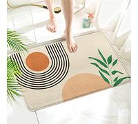 Twyt decor Mid-Century Abstract Boho Bathroom Mat Rug - Rubber Non-Slip Absorbent Soft Bathroom Rugs for Bathtub Shower Sinks (17" L x 27" W)