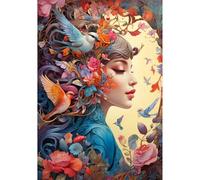 TWYYDP 1500 Piece Jigsaw Puzzles for Adults,Nature Flower Goddess,Wooden Puzzles,Casual Games