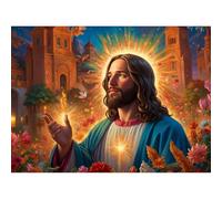 TWYYDP 1500 Pieces Jigsaw Puzzle for Adults Holy Jesus Puzzles Stress Relief Wooden Puzzles