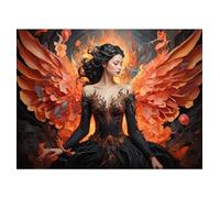 TWYYDP 1500 Pieces Jigsaw Puzzle for Adults Yellow Wings Black Girl Puzzles Room Decorations Wooden Puzzles
