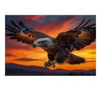 TWYYDP Jigsaw Puzzle 1000 Pieces for Adults,Gray Eagle Hunting Animals,Wooden Puzzles