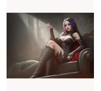 TWYYDP Jigsaw Puzzles for Adults 1000 Pieces,Sexy Vampire Girl Horror Puzzle,Release Stress and Solve Problems Wooden Puzzle