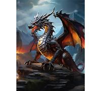 TWYYDP Jigsaw Puzzles for Adults 520 Piece Black Dragon, Angry Dragon Wooden Puzzles for Adults and Children Aged 14+
