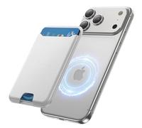 TWZKG for MagSafe Wallet, 3 Card Holder, Magnetic Phone Wallet for iPhone 17/16/15/14/13/12 Pro Max Plus Air Series,RFID Blocking Vegan Leather, White