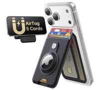 TWZKG for MagSafe Wallet, 3 Card Holder with AirTag,Black