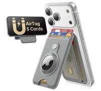 TWZKG for MagSafe Wallet, 3 Card Holder with AirTag,Grey