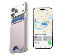 TWZKG for MagSafe Wallet, Works with Apple Find My,5 Card Holder, Slim Magnetic Phone Wallet for iPhone 17/16/15/14/13/12 Pro Max Plus Air, RFID Blocking Vegan Leather,Pink