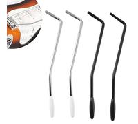 TWZKXC 4 Pcs 5mm/6mm Thread Tremolo Arm, Electric Guitar Whammy Bar with Tip Metal Single Tremolo Arm for Electric Guitar Tremolo System, Chrome Design(2 Pcs Silver 2Pcs Black)