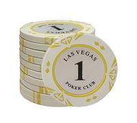 TX GIRL 10pcs/lot Clay Poker Chips Las Vegas Casino Poker Chips Texas Hold'em Chip Dollar Coins (Color : 1)
