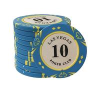 TX GIRL 10pcs/lot Clay Poker Chips Las Vegas Casino Poker Chips Texas Hold'em Chip Dollar Coins (Color : 10)