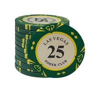 TX GIRL 10pcs/lot Clay Poker Chips Las Vegas Casino Poker Chips Texas Hold'em Chip Dollar Coins (Color : 25)
