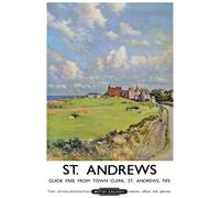 TX166 Vintage St. Andrews Scotland British Railways Travel Tourism Poster Re-Print - A3 (432 x 305mm) 16.5" x 11.7"