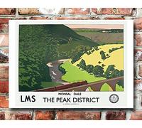 TX272 Vintage British Monsal Dale The Peak District LMS Railway Travel Poster Re-Print - A3 (432 x 305mm) 16.5" x 11.7"