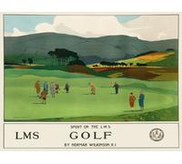 TX287 Vintage Britain Sport On LMS GOLF Railway British Travel Poster Re-Print - A2+ (610 x 432mm) 24" x 17"