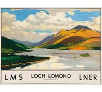 TX290 Vintage Loch Lomond Scottish Scotland LMS LNER Railway British Travel Poster Re-Print Re-Print - A3 (432 x 305mm) 16.5" x 11.7"