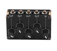 TX400 4 Channel Passive Sound Line Mixer Compact Portable Audio Mixing Console Mini Stereo Sound Board for DJs Musicians Bars Restaurants Metal 176g