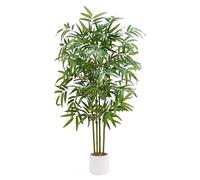 TXABL Artificial Bamboo Plant Tree 150 CM Tall Fake Plants Decorative Artificial Plants Indoor Faux Bamboo Trees with Lifelike Leaves, Artificial Tree in Pot for Home Office Bathroom Bedroom Decor