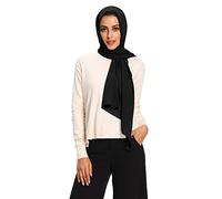 Txameru Hijab for Women Chiffon Hijab Scarfs for Women Long Shawl, Black, Large